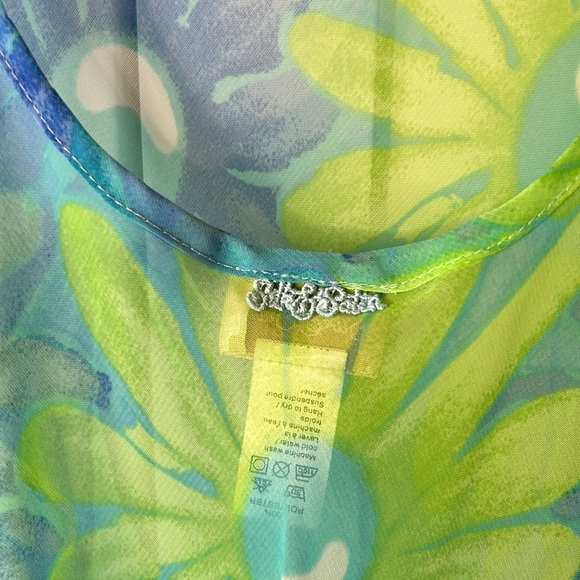 Silk & Satin Sheer Floral 2 piece Robe and Nightgown Women size L - XL - Picture 9 of 13